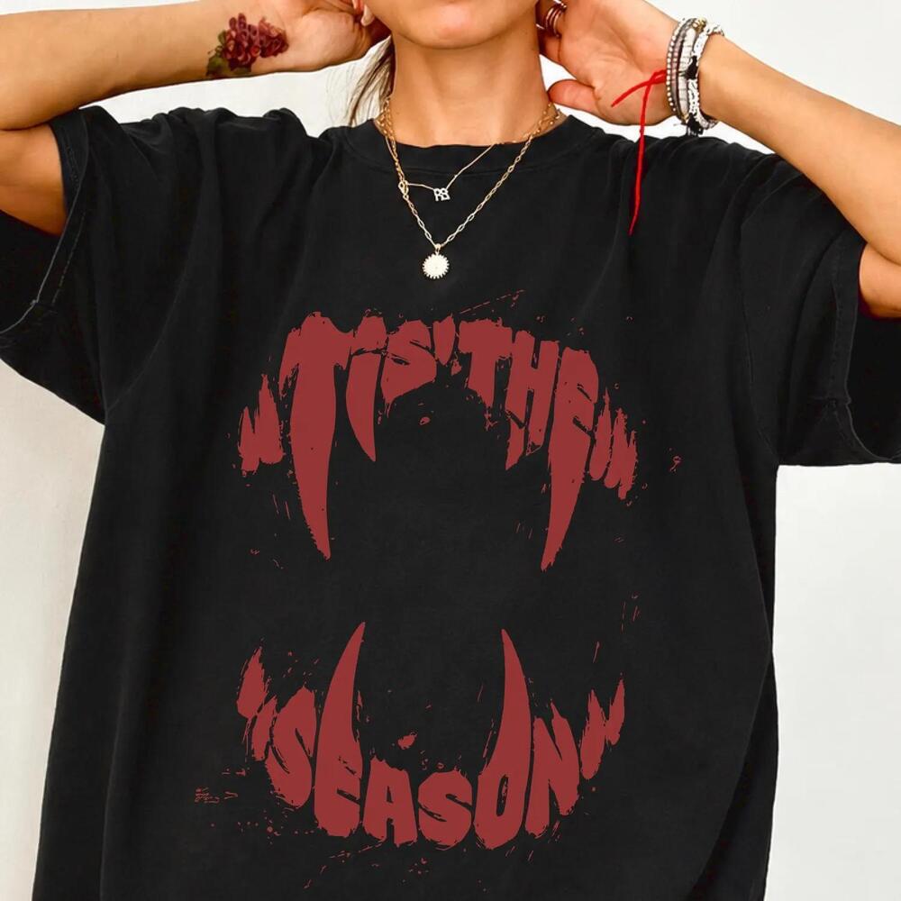 Tis The Season Halloween Shirt, Retro Fang Graphic Tee,